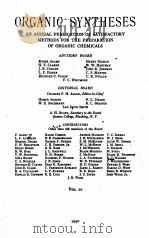 ORGANIC SYNTHESES VOLUME XX（1940 PDF版）