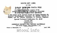 NINTH SET （1959） OF THE X-RAY POWDER DATA FILE VOL. 2   1959  PDF电子版封面     