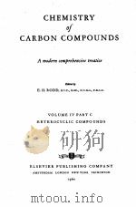 CHEMISTRY OF CARBON COMPOUNDS VOLUME IV PART C HETEROCYCLIC COMPOUNDS（1960 PDF版）