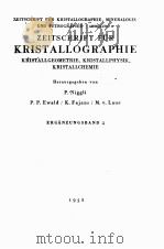 STRUKTURBERICHT BAND IV 1936   1938  PDF电子版封面    C. GOTTFRIED 