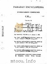 FARADAY ENCYCLOPEDIA HYDROCARBON COMPOUNDS C9H16-20 VOLUME 4B（1959 PDF版）