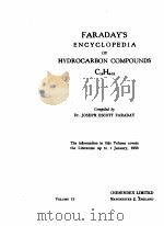 FARADAY ENCYCLOPEDIA HYDROCARBON COMPOUNDS C14H6-18 VOLUME 13   1954  PDF电子版封面     
