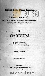 CARDIUM   1899  PDF电子版封面    J. JOHNSTONE 