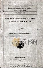 THE CONSTITUTION OF THE NATURAL SILICATES（1914 PDF版）