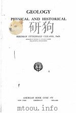 GEOLOGY PHYSICAL AND HISTORICAL   1916  PDF电子版封面    HERDMAN FITZGERALD CLELAND 