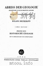 ABRISS DER GEOLOGIE ZWEITER BAND   1954  PDF电子版封面     