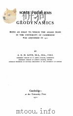 SOME PROBLEMS OF GEODYNAMECS（1911 PDF版）