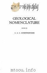 GEOLOGICAL NOMENCLATURE     PDF电子版封面    A.A.G. SCHIEFERDECKER 