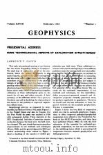 GEOPHYSICS VOL. XXVIII NO.1-3   1963  PDF电子版封面     