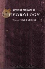 HYDROLOGY FIRST EDITION     PDF电子版封面    OSCAR E. MEINZER 