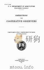 INSTRUCTIONS FOR COOPERATIVE OBSERVERS   1927  PDF电子版封面    CIRCULARS B AND C. INSTRUMENT 