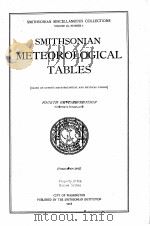 SMITHSONIAN METEOROLOGICAL TABLES（1918 PDF版）