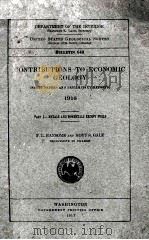 CONTRIBUTIONS TO ECONOMIC GEOLOGY 1916（1917 PDF版）