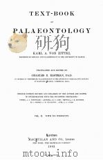 TEXT-BOOK OF PALAEONTOLOGY VOLUME II   1902  PDF电子版封面    KARL A. VON ZITTEL 