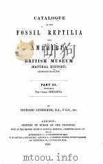 CATALOGUE OF THE FOSSIL REPTILIA AND AMPHIBIA IN THE BRITISH MUSEUM PART III   1889  PDF电子版封面    RICHARD LYDEKKER 