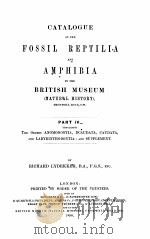 CATALOGUE OF THE FOSSIL REPTILIA AND AMPHIBIA IN THE BRITISH MUSEUM PART IV（1890 PDF版）