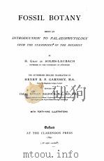 FOSSIL BOTANY   1891  PDF电子版封面    H. GRAF ZU SOLMS-LAUBACH 