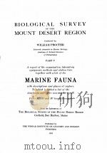 BIOLOGICAL SURVEY OF THE MOUNT DESERT REGION PART 2-5   1933  PDF电子版封面     