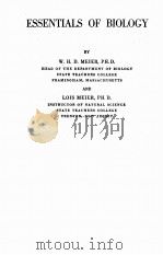 ESSENTIALS OF BIOLOGY     PDF电子版封面    W.H.D. MEIER AND LOIS MEIER 