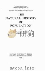 THE NATURAL HISTORY OF POPULATION   1939  PDF电子版封面    RAYMOND PEARL 