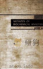 METHODS OF BIOCHEMICAL ANALYSIS VOLUME VI（1958 PDF版）