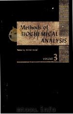 METHODS OF BIOCHEMICAL ANALYSIS VOLUME III（1956 PDF版）