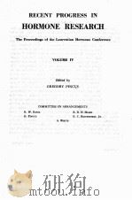 RECENT PROGRESS IN HORMONE RESEARCH VOLUME IV（1949 PDF版）