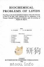 BIOCHEMICAL PROBLEMS OF LIPIDS（1956 PDF版）