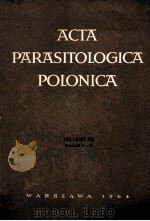 ACTA PARASITOLOGICA POLONICA VOLUMEN XII   1964  PDF电子版封面     