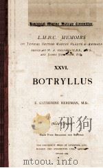 L.M.B.C. MEMOIRS ON TYPICAL BRITISH MARINE PLANTS AND ANIMALS XXVI BOTRYLLUS（1924 PDF版）