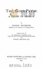 THE GERM-PLASM：A THEORY OF HEREDITY（1893 PDF版）