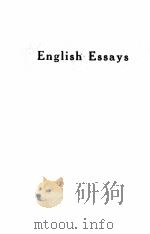 ENGLISH ESSAYS     PDF电子版封面     