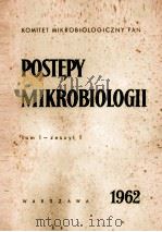 POSTEPY MIKROBIOLOGII TOM 1-ZESZYT 1   1962  PDF电子版封面     