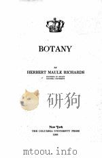 BOTANY   1908  PDF电子版封面    HERBERT MAULE RICHARDS 