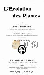 L‘EVOLUTION DES PLANTES   1916  PDF电子版封面    NOEL BERNARD 