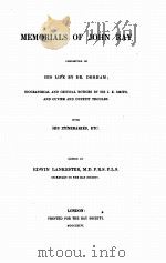 MEMORIALS OF JOHN RAY     PDF电子版封面    EDWIN LANKESTER 