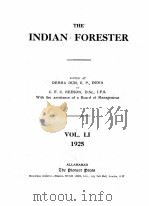 THE INDIAN FORESTER VOLUME LI 1925     PDF电子版封面    C.F.C. BEESON 
