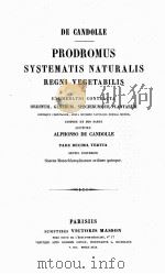 PRODROMUS SYSTEMATIS NATURALIS REGNI VEGETABILIS（ PDF版）