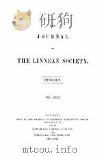 THE JOURNAL OF THE LINNEAN SOCIETY VOLUME XXXI     PDF电子版封面     