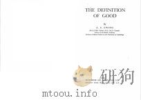 THE DEFINITION OF GOOD   1947  PDF电子版封面    A.C. EWING 