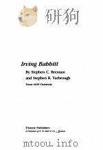 IRVING BABBITT   1987  PDF电子版封面  0805774998  STEPHEN C. BRENNAN AND STEPHEN 