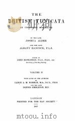 THE BRITISH TUNICATA AN UNFINISHED MONOGRAPH VOLUME II   1907  PDF电子版封面    JOSHUA ALDER 