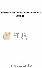 MONOGRAPH OF THE COCCIDAE OF THE BRITISH ISLES VOLUME II   1903  PDF电子版封面     