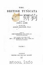 THE BRITISH TUNICATA AN UNFINISHED MONOGRAPH VOLUME I（1905 PDF版）