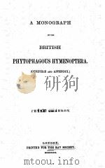 A MONOGRAPH OF THE ERITISH PHYTOPHAGOUS HYMENOPTERA VOLUME IV（1893 PDF版）