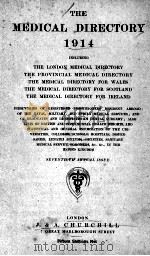 THE MEDICAL DIRECTORY 1914     PDF电子版封面     