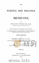 THE SCIENCE AND PRACTICE OF MEDICINE VOLUME II（1872 PDF版）