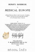 HONAN‘S HANDBOOK TO MEDICAL EUROPE   1912  PDF电子版封面     