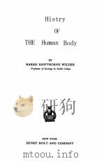 HISTORY OF THE HUMAN BODY（1909 PDF版）