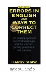 ERRORS IN ENGLISH AND WAYS TO CORRECT THEM（ PDF版）